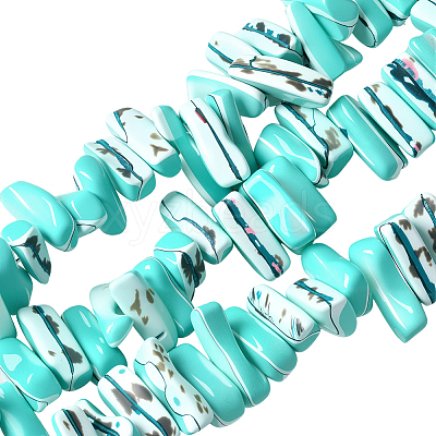 1 Strand Dyed Natural Trochus Shell Beads Strands SSHEL-PA0001-01D-1
