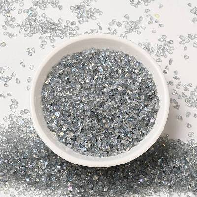 Transparent Electroplate Crushed Glass Craft GLAA-F123-06-1
