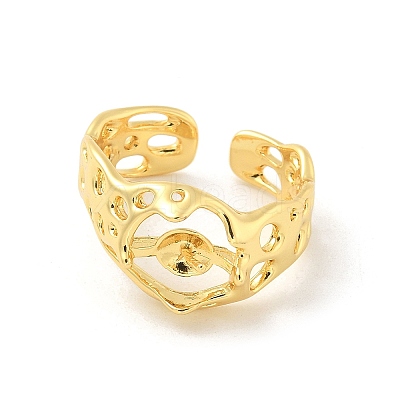 Brass Cup Peg Open Cuff Ring Settings LS-KK-G518-08G-01-1