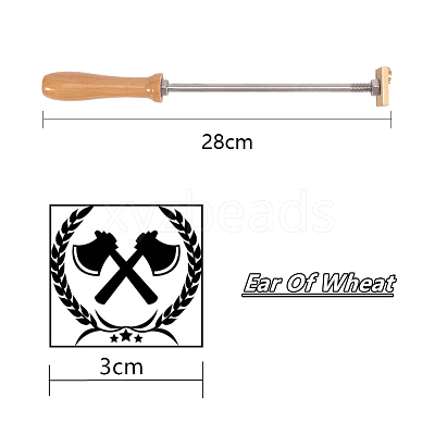 Stamping Embossing Soldering Brass with Stamp AJEW-WH0113-15F-1