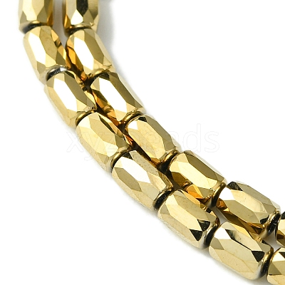 Electroplate Glass Beads Strands GLAA-Q101-02A-FP01-1