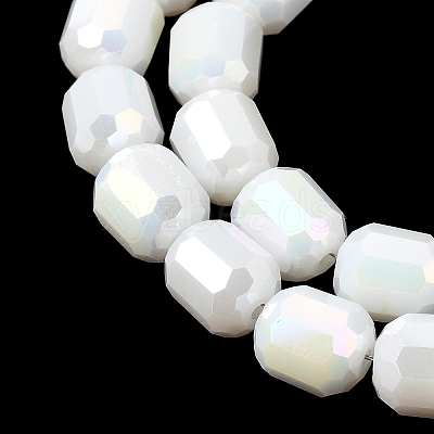Electroplate Opaque Column Glass Beads Strands EGLA-A043-02-AB03-1