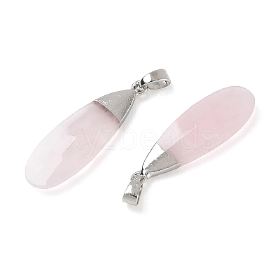 Natural Rose Quartz Pendants GG-CBA9F30-03P-07-1