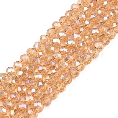 Electroplate Glass Beads Strands EGLA-A044-T3mm-B23-1