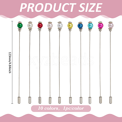 10Pcs Brass Brooches JEWB-PH01291-1