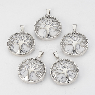Synthetic Howlite Pendants G-S292-10L-P-1-1