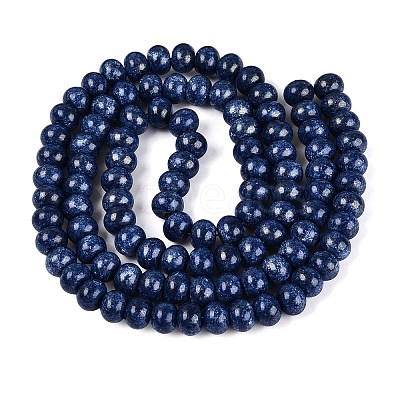 Opaque Baking Paint Glass Beads Strands GLAA-Q110-03A-13-1