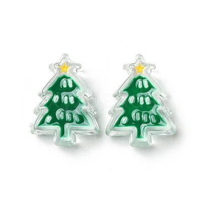 Christmas Decorations Theme Opaque Acrylic Bead with Enamel X-OACR-Z021-01L-1