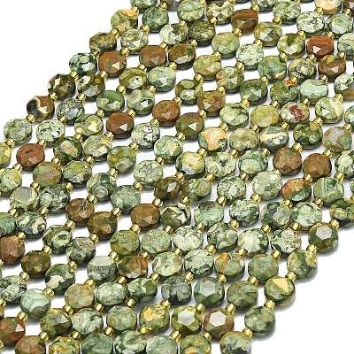 Natural Rhyolite Jasper Beads Strands G-C116-A74-02-1