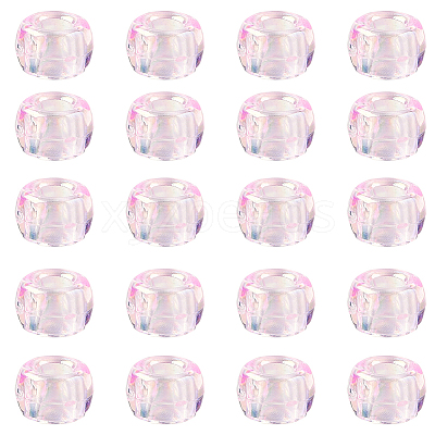 500Pcs UV Plating Acrylic Beads OACR-SP0001-85A-1