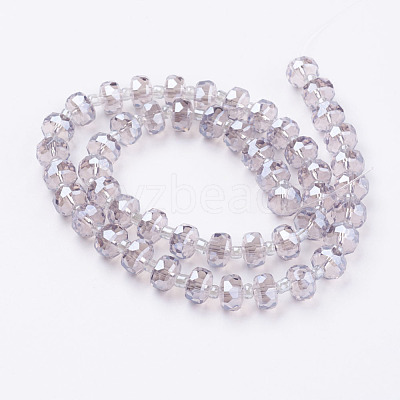 Electroplate Glass Beads Strands EGLA-E051-PL8mm-B03-1