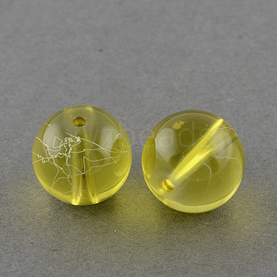 Drawbench Transparent Glass Beads Strands X-GLAD-Q012-6mm-06-1