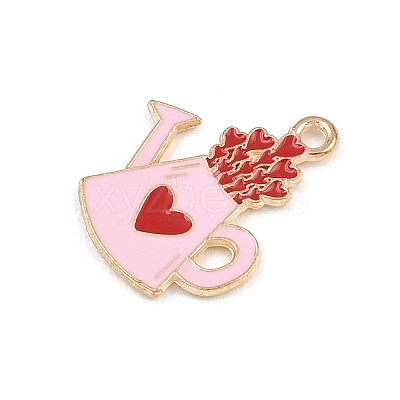 Valentine's Day Alloy Enamel Pendants ENAM-I084-01KCG-11-1