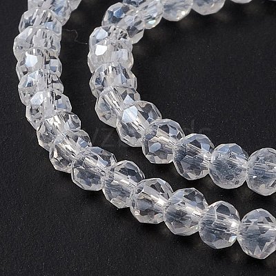 Crystal Glass Rondelle Beads Strands LS-EGLA-F049C-03-1