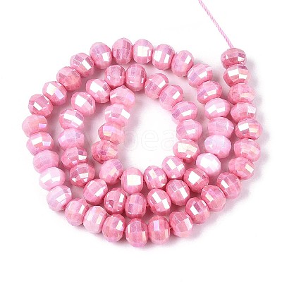 Anti-Tarnish Electroplate Glass Beads Strands GLAA-T025-8mm-19C-1