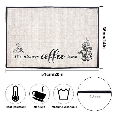 Coffee Theme Diablement Fort Cup Mats AJEW-WH0201-007-1