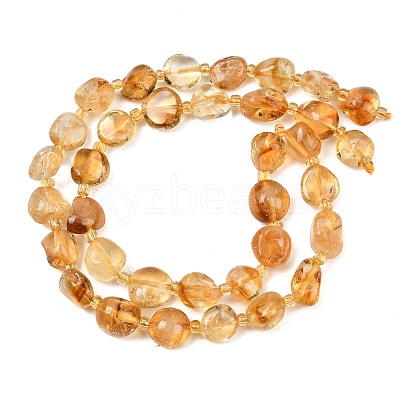 Heated Natural Citrine Beads Strands GG-CBA3A44-C04-02-1