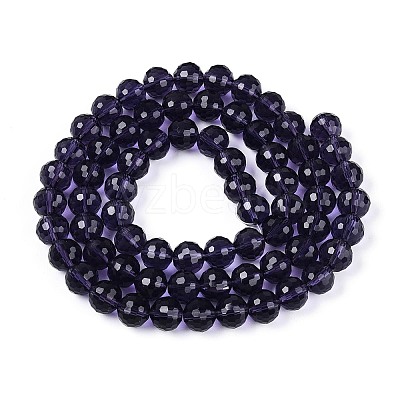 Transparent Glass Bead Strands GLAA-R095-10mm-37-1