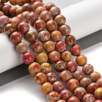 Dyed Natural Regalite/Imperial Jasper/Sea Sediment Jasper Beads Strands G-B124-C01-16-1