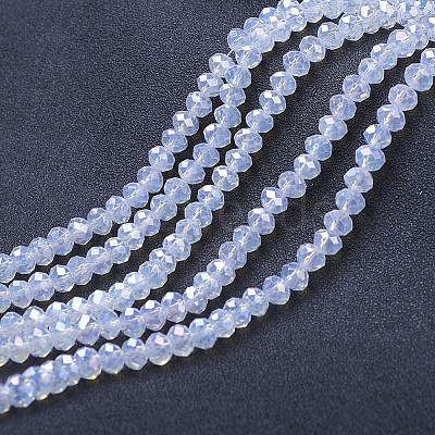 Electroplate Glass Beads Strands EGLA-A034-J10mm-B06-1