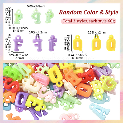 180G 3 Styles Opaque Acrylic Pendants MACR-SC0002-45-1