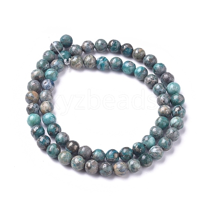 Natural African Pyrite Beads Strands G-D0006-C04-6mm-04-1