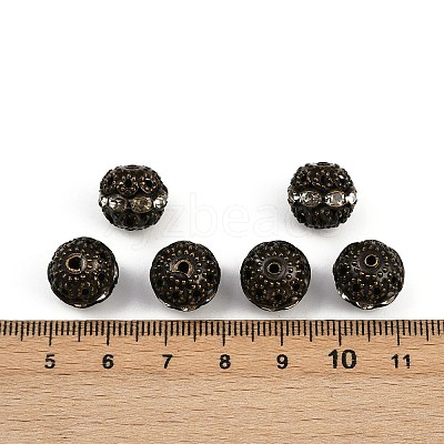 Brass Rhinestone Beads RB-A011-12mm-01AB-NF-1