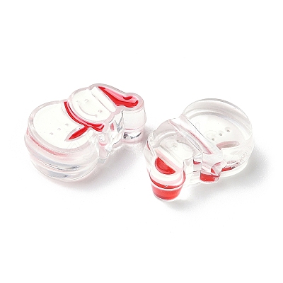 Christmas Decorations Theme Opaque Acrylic Bead with Enamel OACR-Z021-01J-1