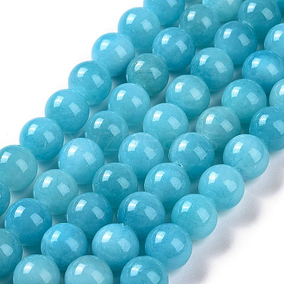 Natural Mashan Jade Round Beads Strands X-G-D263-6mm-XS28-1