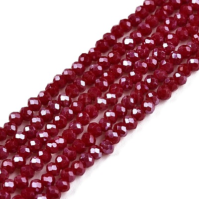 Electroplate Glass Beads Strands EGLA-A044-P1mm-A02-1