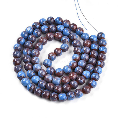 Baking Paint Glass Beads Strands DGLA-N003-10mm-C10-1
