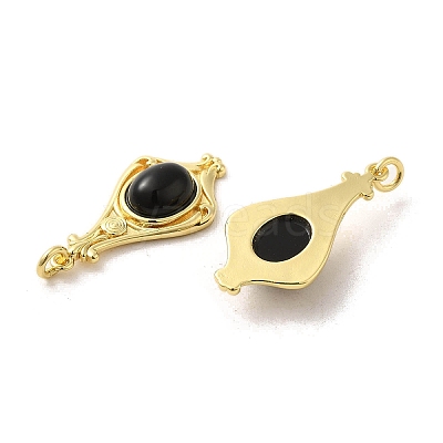 Natural Dyed & Heated Black Agate Pendants G-C096-03G-05-1
