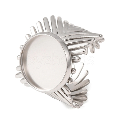 V-Shaped 304 Stainless Steel Cuff Ring Components SA-CBAC0DF-01D-P-1