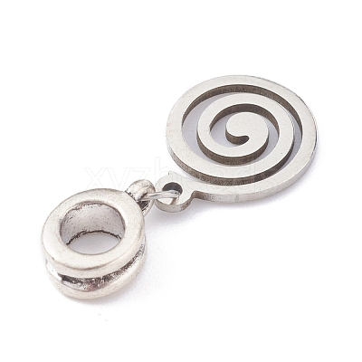 304 Stainless Steel European Dangle Charms PALLOY-JF00624-03-1