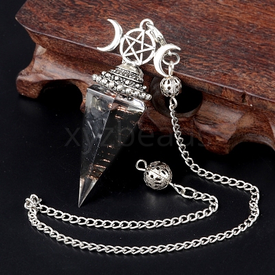 Natural Obsidian Chip & Resin Orgonite Dowsing Pendulum Big Pendants PW-WG36861-10-1