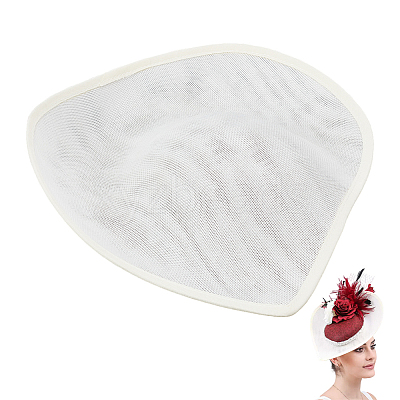Linen Mini Hat Fascinator Base AJEW-WH0561-32E-1