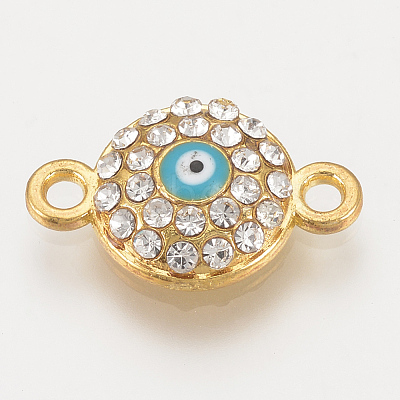 Alloy Rhinestone Links connectors ALRI-S170-25G-1