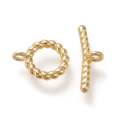 Brass Toggle Clasps KK-F820-03A-G-1
