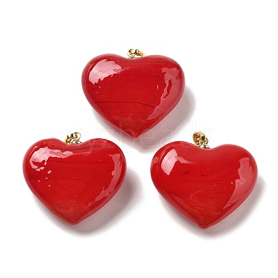 Handmade Lampwork Pendants X-LAMP-G160-01F-02-G-1