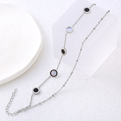 Minimalist Stainless Steel Cable Chain Multi-layered Bracelets BN6339-1