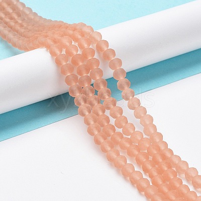 Transparent Glass Beads Strands X1-EGLA-A034-T4mm-MD21-1