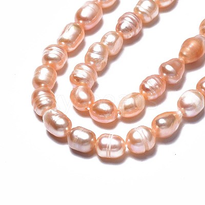 Natural Cultured Freshwater Pearl Beads Strands LS-PEAR-N012-06B-1