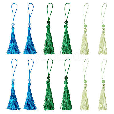 24Pcs 3 Colors Polyester Tassel Decorations OCOR-TADJ0007-01C-1