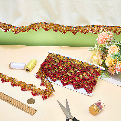 Polyester Fiber Lace Trim OCOR-WH0101-226B-1