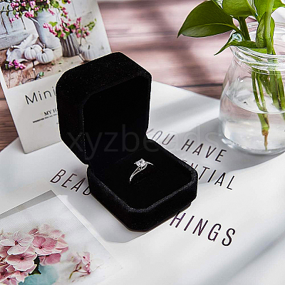 Square Velvet Ring Boxes LS-VBOX-WH0002-01C-1