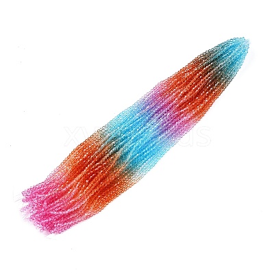 Gradient Color Baking Paint Glass Bead Strands X1-DGLA-A039-T2mm-A016-1