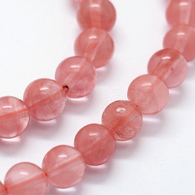 Cherry Quartz Glass Beads Strands G-I199-28-8mm-1