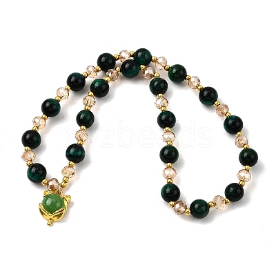 Dyed Natural Tiger Eye Beads Stretch Bracelets FS-WGE9EC2-03-1
