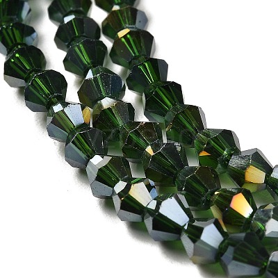 Transparent Electroplate Glass Beads Strands EGLA-A039-T4mm-B25-1