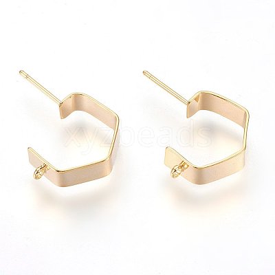 Brass Ear Stud Findings LS-X-KK-S345-022G-1
